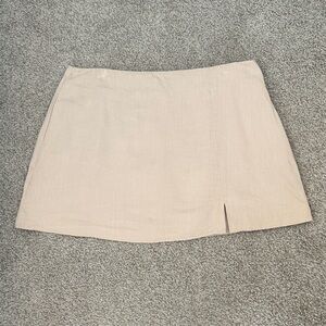 Gianni Bini Tan Zippered Skirt